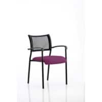 Dynamic Visitor Chair Fixed Armrest Brunswick Seat Tansy Purple Fabric