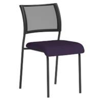 Dynamic Visitor Chair Brunswick Seat Tansy Purple Without Arms Fabric