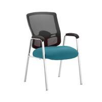 dynamic Portland Visitor Chair Fixed Armrest Maringa Teal 115 kg Portland 590 x 550 x 940 mm