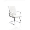 Dynamic Cantilever Chair Fixed Armrest Classic White