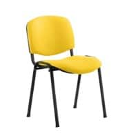 Dynamic Stacking Chair ISO Seat Senna Yellow Pack of 4 Without Arms Fabric