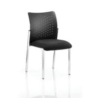 Dynamic Visitor Chair Academy Plastic Back Black Seat Without Arms Fabric