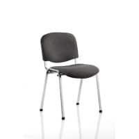 Dynamic Stacking Chair ISO Chrome Frame Charcoal Fabric Pack Of 4 Without Arms