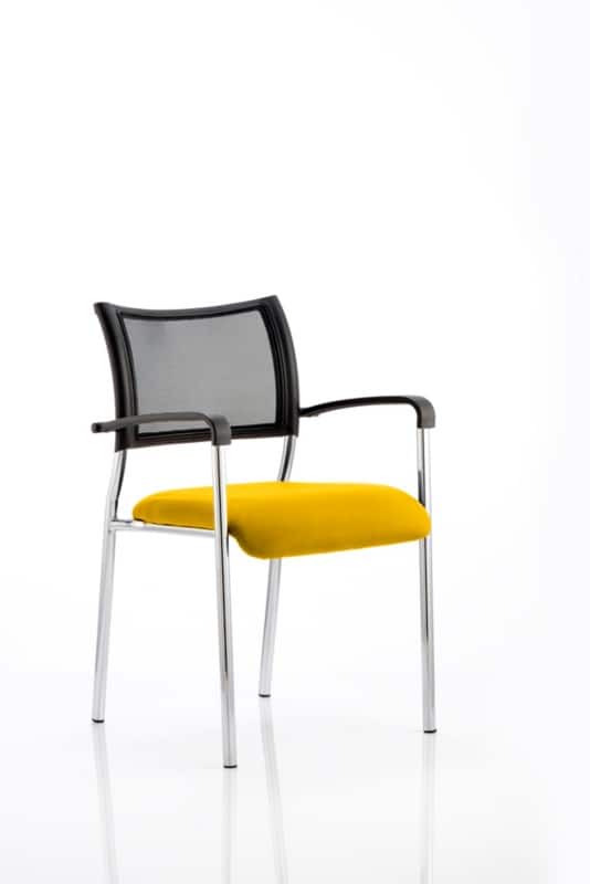 dynamic Brunswick Visitor Chair Fixed Armrest Canary Yellow 115 kg Brunswick 550 x 610 x 840 mm