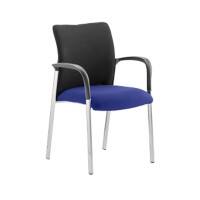 dynamic Academy Visitor Chair Fixed Armrest Blue Academy 620 x 570 x 870 mm