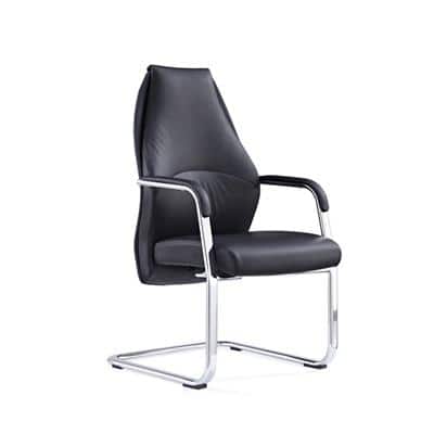 Dynamic Cantilever Chair Fixed Armrest Mien Seat Black