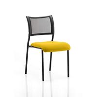 Dynamic Visitor Chair Brunswick Seat Senna Yellow Without Arms Fabric