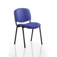 Dynamic Stacking Chair ISO Seat Stevia Blue Pack of 4 Without Arms Fabric
