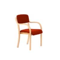 dynamic Madrid Visitor Chair Fixed Armrest Seat Tabasco Orange 530 x 560 x 855 mm Fabric