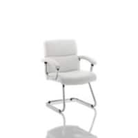 Dynamic Cantilever Chair Fixed Armrest Desire White