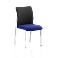 Dynamic Visitor Chair Academy Seat Stevia Blue Seat Black Back Without Arms Fabric