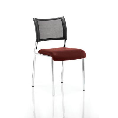 Dynamic Visitor Chair Brunswick Chrome Frame Mesh Back Ginseng Chilli Fabric Seat Without Arms