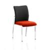 Dynamic Visitor Chair Academy Seat Tobasco Red Seat Black Back Without Arms Fabric