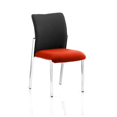Dynamic Visitor Chair Academy Seat Tobasco Red Seat Black Back Without Arms Fabric