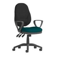 dynamic Eclipse XL III Operator Chair Permanent Contact Fabric Fixed Armrest Black, Maringa Teal 120 kg Eclipse Plus XL 670 x 670 x 1,000 mm