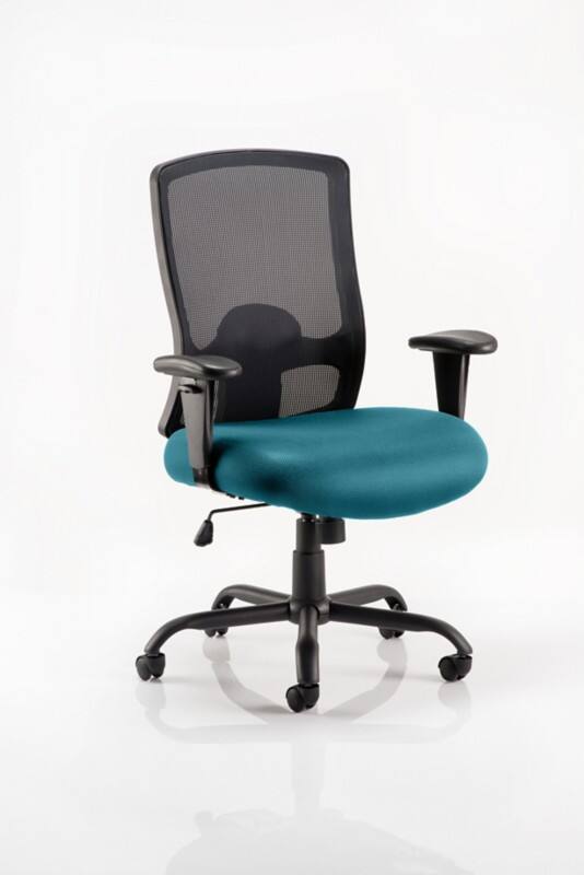 dynamic Portland Heavy Duty Chair Basic Tilt Fabric Height-Adjustable Armrest Maringa Teal 205 kg Portland HD 750 x 710 x 1,050 mm