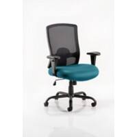 Dynamic Tilt & Lock Heavy Duty Chair Height Adjustable Arms Portland HD Maringa Teal Seat Without Headrest High Back