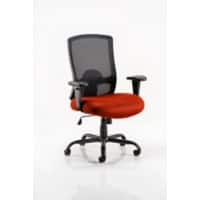 Dynamic Tilt & Lock Heavy Duty Chair Height Adjustable Arms Portland HD Tabasco Red Seat Without Headrest High Back