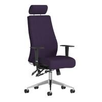 dynamic Onyx Ergo Posture Chair Permanent Contact Fabric Height-Adjustable Armrest Purple 135 kg Onyx Ergo 610 x 670 x 1,400 mm