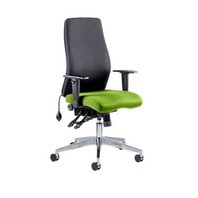Dynamic Independent Seat & Back Posture Chair Height Adjustable Arms Onyx Ergo Myrrh Green Seat Without Headrest High Back