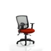 dynamic Portland Operator Chair Basic Tilt Fabric Height-Adjustable Armrest Red 125 kg Portland II 620 x 600 x 910 mm