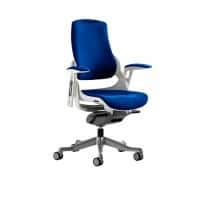 Dynamic Synchro Tilt Executive Chair Height Adjustable Arms Zure Stevia Blue Seat With Headrest High Back