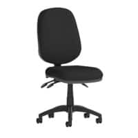 Dynamic Permanent Contact Backrest Task Operator Chair Without Arms Eclipse III Black Seat Without Headrest High Back