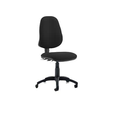 Dynamic Permanent Contact Backrest Task Operator Chair Without Arms Eclipse III Black Seat Without Headrest High Back