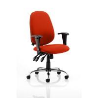 dynamic Lisbon Operator Chair Permanent Contact Fabric Height-Adjustable Armrest Red 125 kg Lisbon 650 x 650 x 1,040 mm