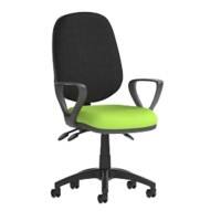dynamic Eclipse III Operator Chair Permanent Contact Fabric Fixed Armrest Black, Green 120 kg Eclipse Plus III 600 x 600 x 970 mm