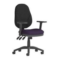 Dynamic Independent Seat & Back Task Operator Chair Height Adjustable Arms Eclipse Plus XL Black Back, Tansy purple Seat Without Headrest High Back