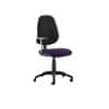 Dynamic Permanent Contact Backrest Task Operator Chair Height Adjustable Arms Eclipse Plus III Black Back, Tansy purple Seat Without Headrest High Back