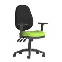 Dynamic Independent Seat & Back Task Operator Chair Height Adjustable Arms Eclipse Plus XL Black Back, Myrrh Green Seat Without Headrest High Back