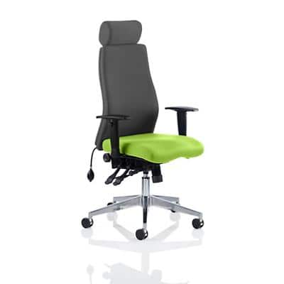 Dynamic Independent Seat & Back Posture Chair Height Adjustable Arms Onyx Ergo Myrrh Green Seat With Headrest High Back