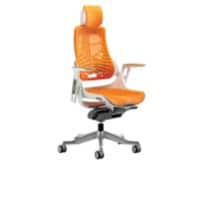 Dynamic Synchro Tilt Executive Chair Height Adjustable Arms Zure Executive Orange Seat With Headrest High Back