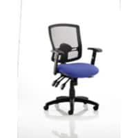 Dynamic Independent Seat & Back Task Operator Chair Height Adjustable Arms Portland III Black Back, Stevia Blue Seat Without Headrest Medium Back