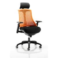 dynamic Flex Operator Chair Synchro Tilt Fabric Height-Adjustable Armrest Black, Orange 110 kg Flex 690 x 680 x 945 mm