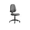 Dynamic Permanent Contact Backrest Task Operator Chair Fixed Arms Eclipse III Black Seat Without Headrest High Back