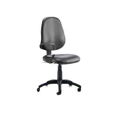 Dynamic Permanent Contact Backrest Task Operator Chair Fixed Arms Eclipse III Black Seat Without Headrest High Back