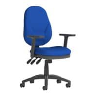 Dynamic Permanent Contact Backrest Task Operator Chair Height Adjustable Arms Eclipse Plus XL Stevia Blue Seat Without Headrest High Back