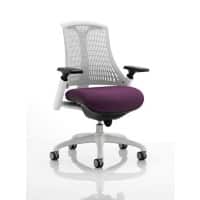 dynamic Flex Operator Chair Synchro Tilt Fabric Height-Adjustable Armrest Purple, White 125 kg Flex 690 x 680 x 945 mm