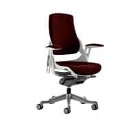 Dynamic Synchro Tilt Executive Chair With Chilly Red Height Adjustable Arms Zure White Frame Without Headrest High Back