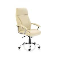 Dynamic Tilt & Lock Executive Chair Fixed Arms Penza Cream Seat With Headrest High Back