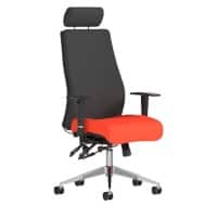 dynamic Onyx Ergo Posture Chair Permanent Contact Fabric Height-Adjustable Armrest Black, Red 135 kg Onyx 610 x 670 x 1,400 mm