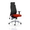 Dynamic Independent Seat & Back Posture Chair Height Adjustable Arms Onyx Black Back, Tabasco Red Seat With Adjustable Headrest High Back
