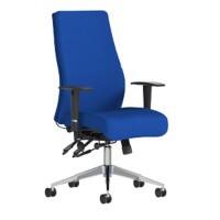 Dynamic Independent Seat & Back Posture Chair Height Adjustable Arms Onyx Stevia Blue Seat Without Headrest High Back