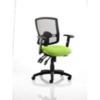 dynamic Portland Operator Chair Basic Tilt Mesh Fabric Height-Adjustable Armrest Black, Green 125 kg Portland III 650 x 650 x 990 mm