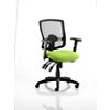 Dynamic Independent Seat & Back Task Operator Chair Height Adjustable Arms Portland III Black Back, Myrrh Green Seat Without Headrest Medium Back