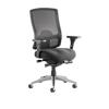 Dynamic Synchro Tilt Task Operator Chair Height Adjustable Arms Regent Black Back, Black Seat Without Headrest High Back