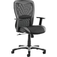 Dynamic Tilt & Lock Executive Chair Height Adjustable Arms Victor ll Black Back, Black Seat Without Headrest Medium Back